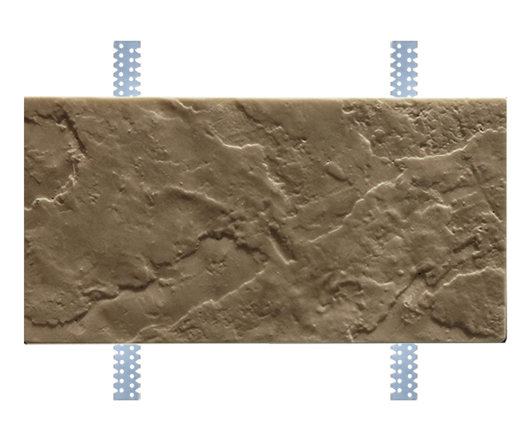 Фасадная плитка «Песчаник » №5 с оцинкованными закладными